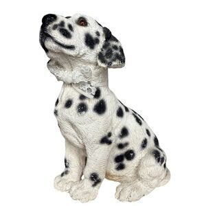 Vintage ‘94 Living Stone Inc. Dalmatian Pup Sitting Figurine Resin 5”